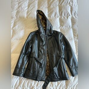 Leather coat